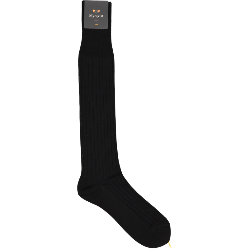 Olle - Knee-High Cotton Socks - Black